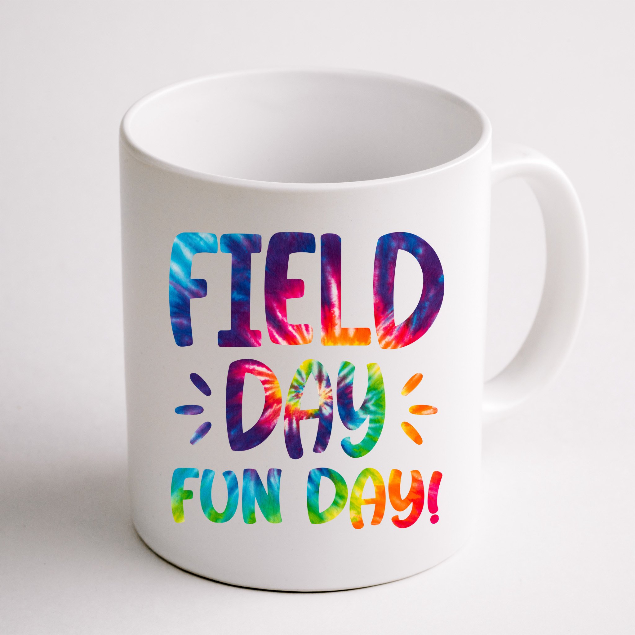 Field Day Fun Day Colorful Tie Dye Mug