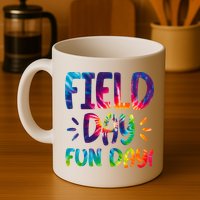 Field Day Fun Day Colorful Tie Dye Mug