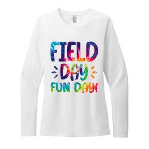 Field Day Fun Day Colorful Tie Dye Womens CVC Long Sleeve Shirt