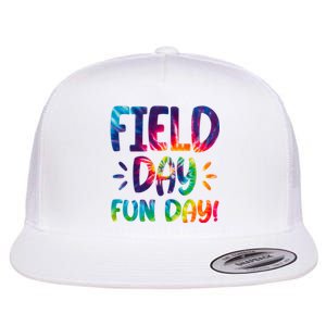 Field Day Fun Day Colorful Tie Dye Flat Bill Trucker Hat