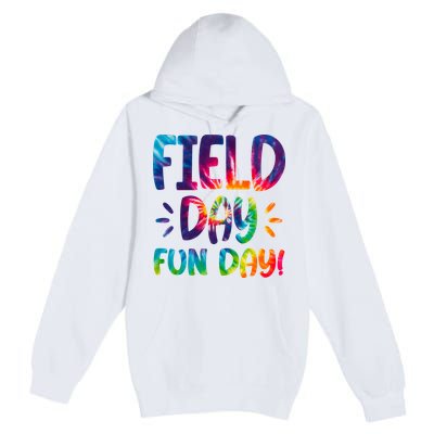 Field Day Fun Day Colorful Tie Dye Premium Pullover Hoodie