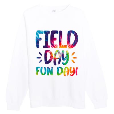 Field Day Fun Day Colorful Tie Dye Premium Crewneck Sweatshirt