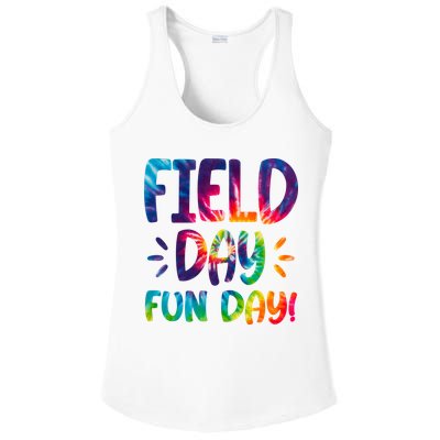 Field Day Fun Day Colorful Tie Dye Ladies PosiCharge Competitor Racerback Tank