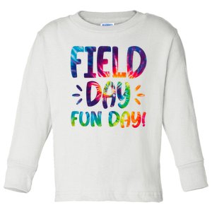 Field Day Fun Day Colorful Tie Dye Toddler Long Sleeve Shirt