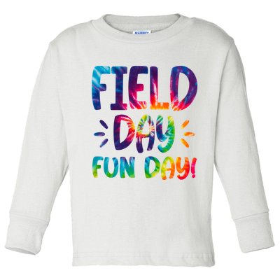 Field Day Fun Day Colorful Tie Dye Toddler Long Sleeve Shirt