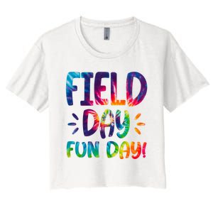 Field Day Fun Day Colorful Tie Dye Women's Crop Top Tee