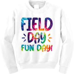 Field Day Fun Day Colorful Tie Dye Kids Sweatshirt