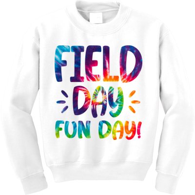 Field Day Fun Day Colorful Tie Dye Kids Sweatshirt