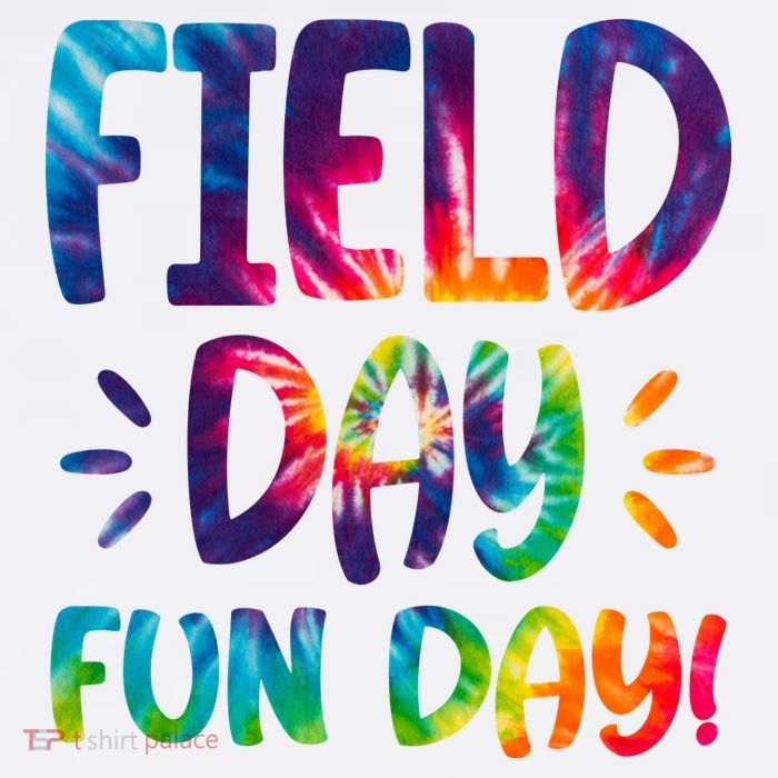 Field Day Fun Day Colorful Tie Dye Kids Hoodie