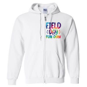 Field Day Fun Day Colorful Tie Dye Full Zip Hoodie