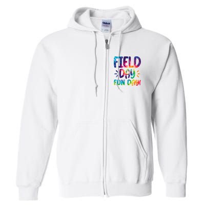 Field Day Fun Day Colorful Tie Dye Full Zip Hoodie