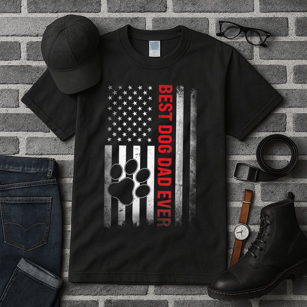 Funny Dad Fathers Day Dog Dad Best Fathers Day Gift Tall T-Shirt