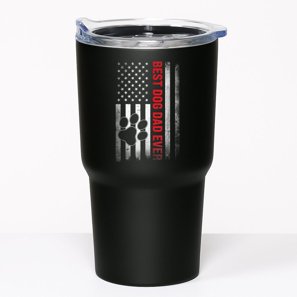 Funny Dad Fathers Day Dog Dad Best Fathers Day Gift Tumbler