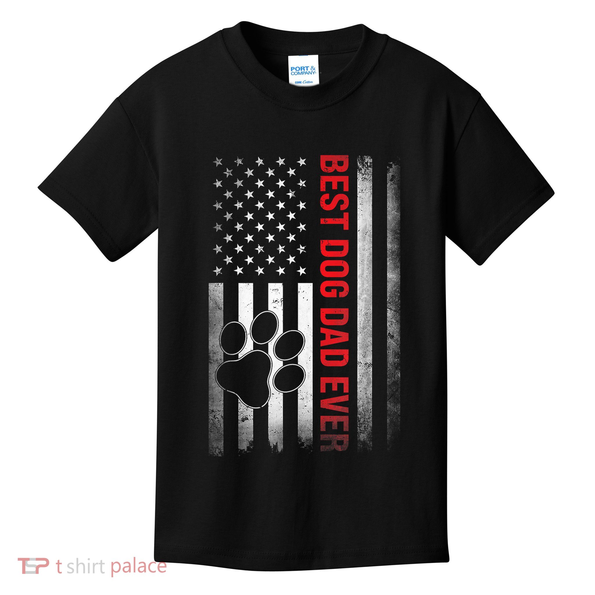 Funny Dad Fathers Day Dog Dad Best Fathers Day Gift Kids T-Shirt