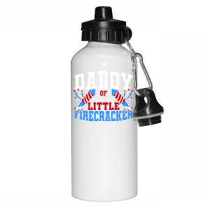 Firecracker Daddy Fireworks Dad American Flag Funny Gift Aluminum Water Bottle