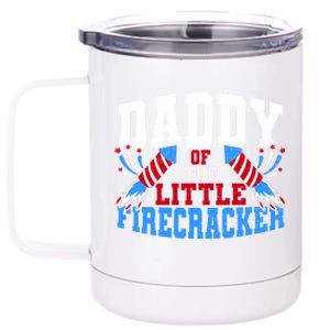 Firecracker Daddy Fireworks Dad American Flag Funny Gift 12 oz Stainless Steel Tumbler Cup