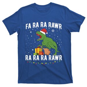 Funny Dinosaur Fa Ra Ra Rawr Santa T Rex Christmas Cute Gift T-Shirt