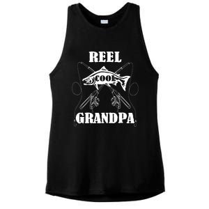 Fathers Day Funny Grandpa Fishing Reel Cool Pops Dad Joke Gift Ladies PosiCharge Tri-Blend Wicking Tank