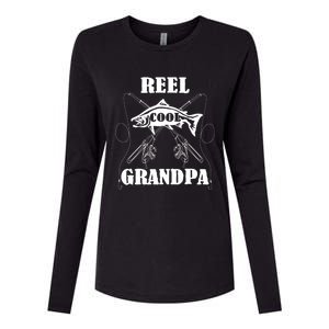 Fathers Day Funny Grandpa Fishing Reel Cool Pops Dad Joke Gift Womens Cotton Relaxed Long Sleeve T-Shirt