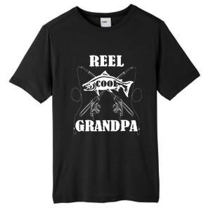 Fathers Day Funny Grandpa Fishing Reel Cool Pops Dad Joke Gift Tall Fusion ChromaSoft Performance T-Shirt