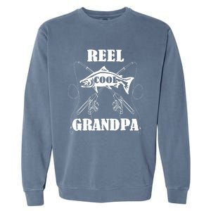 Fathers Day Funny Grandpa Fishing Reel Cool Pops Dad Joke Gift Garment-Dyed Sweatshirt