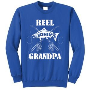 Fathers Day Funny Grandpa Fishing Reel Cool Pops Dad Joke Gift Sweatshirt