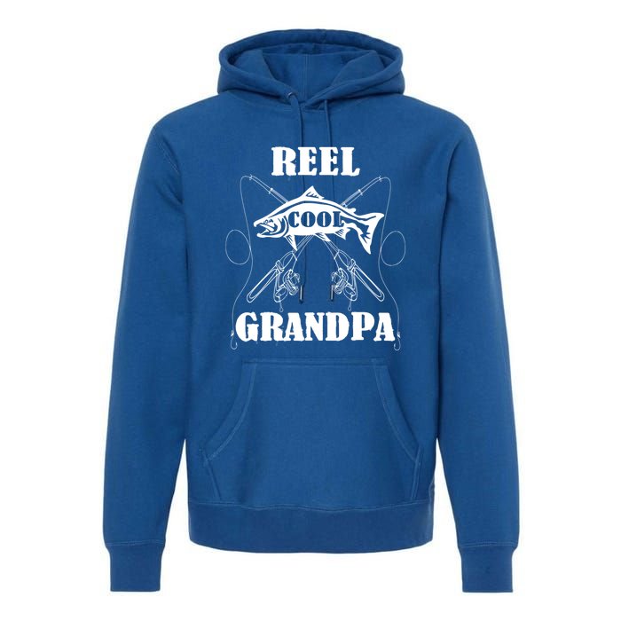 Fathers Day Funny Grandpa Fishing Reel Cool Pops Dad Joke Gift Premium Hoodie