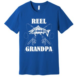 Fathers Day Funny Grandpa Fishing Reel Cool Pops Dad Joke Gift Premium T-Shirt