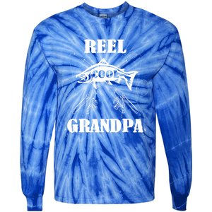 Fathers Day Funny Grandpa Fishing Reel Cool Pops Dad Joke Gift Tie-Dye Long Sleeve Shirt