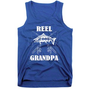 Fathers Day Funny Grandpa Fishing Reel Cool Pops Dad Joke Gift Tank Top