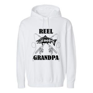 Fathers Day Funny Grandpa Fishing Reel Cool Pops Dad Joke Gift Garment-Dyed Fleece Hoodie