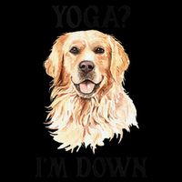 Funny Downward Facing Dog Yoga Gift With A Golden Retriever City Backpack