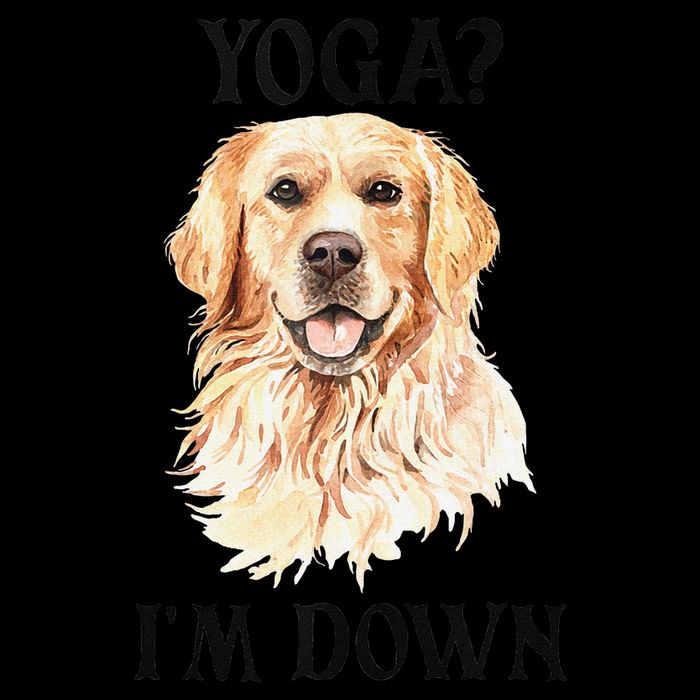 Funny Downward Facing Dog Yoga Gift With A Golden Retriever City Backpack