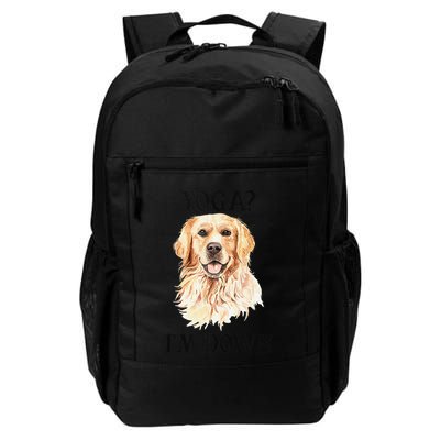 Funny Downward Facing Dog Yoga Gift With A Golden Retriever Backpack