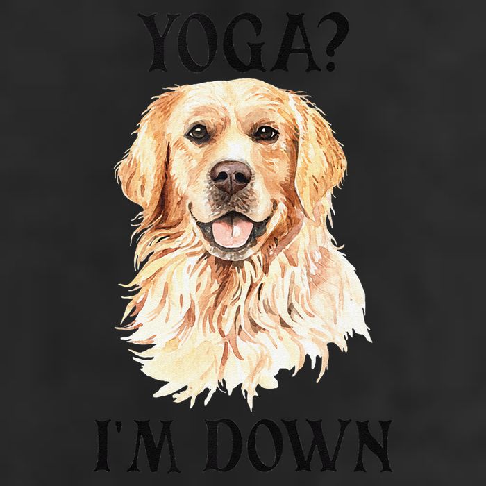 Funny Downward Facing Dog Yoga Gift With A Golden Retriever Adult Drive Performance Visor