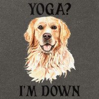 Funny Downward Facing Dog Yoga Gift With A Golden Retriever Cotton Canvas Backpack
