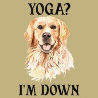 Funny Downward Facing Dog Yoga Gift With A Golden Retriever Cooling Performance Crew T-Shirt