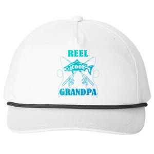 Fathers Day Funny Grandpa Fishing Reel Cool Pops Dad Joke Gift Snapback Five-Panel Rope Hat