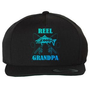 Fathers Day Funny Grandpa Fishing Reel Cool Pops Dad Joke Gift Wool Snapback Cap