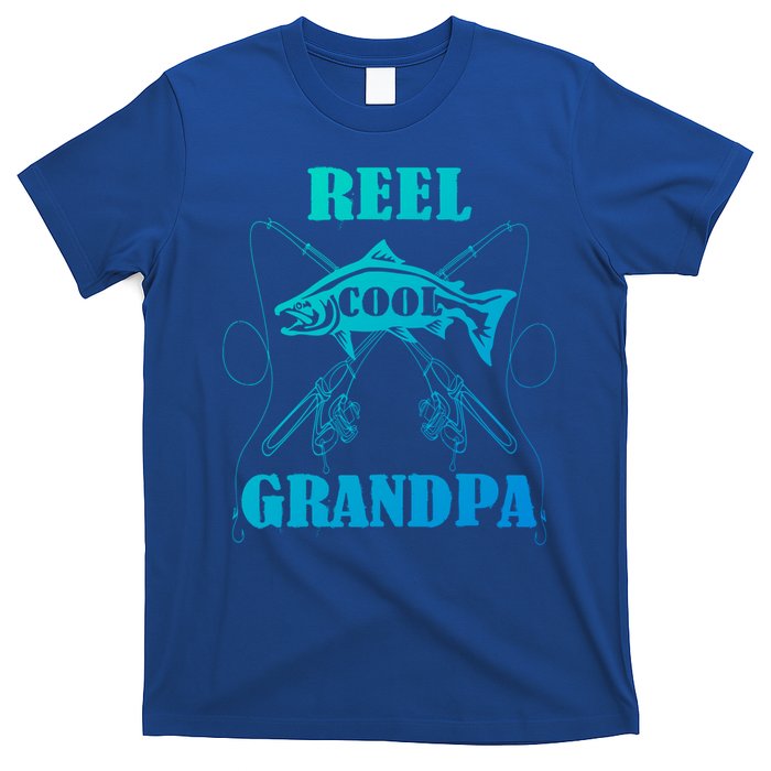 Fathers Day Funny Grandpa Fishing Reel Cool Pops Dad Joke Gift T-Shirt