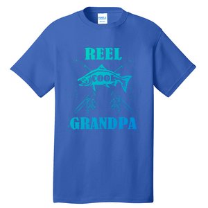 Fathers Day Funny Grandpa Fishing Reel Cool Pops Dad Joke Gift Tall T-Shirt