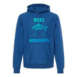 Fathers Day Funny Grandpa Fishing Reel Cool Pops Dad Joke Gift Premium Hoodie