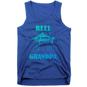 Fathers Day Funny Grandpa Fishing Reel Cool Pops Dad Joke Gift Tank Top