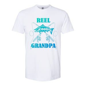 Fathers Day Funny Grandpa Fishing Reel Cool Pops Dad Joke Gift Softstyle CVC T-Shirt