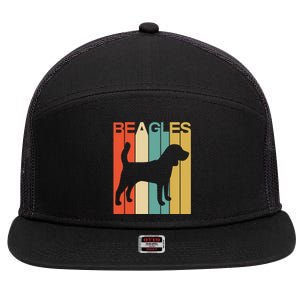 Funny Dog Funny Beagles Retro Dog Lover Dog Christmas 7 Panel Mesh Trucker Snapback Hat