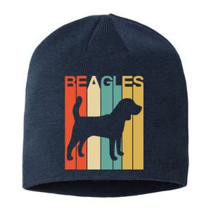 Funny Dog Funny Beagles Retro Dog Lover Dog Christmas Sustainable Beanie