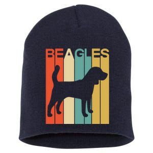 Funny Dog Funny Beagles Retro Dog Lover Dog Christmas Short Acrylic Beanie