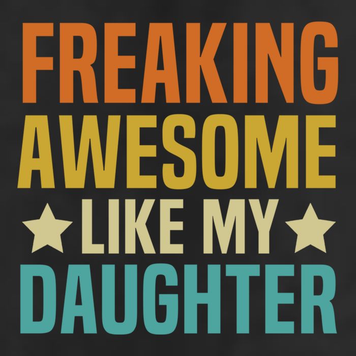 Fathers Day Freaking Awesome Like My Daughter Funny Dad Cool Gift 7 Panel Mesh Trucker Snapback Hat