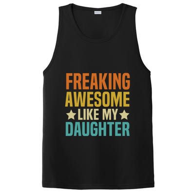 Fathers Day Freaking Awesome Like My Daughter Funny Dad Cool Gift PosiCharge Competitor Tank