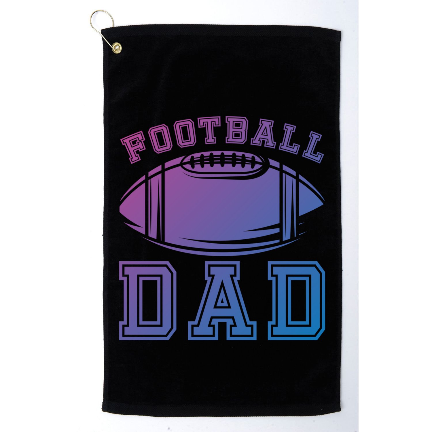 Fathers Day Football Dad American Football Player Football Gift Golf Towel